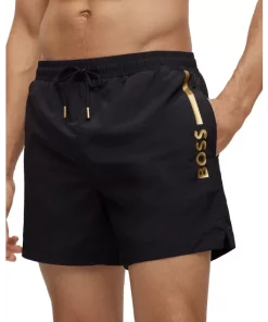 Outlet ✨ BOSS Ole Logo Swim Shorts Black ⭐ -BOSS Sales Store unnamed file 536