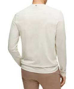 Hot Sale ✨ BOSS Tenison 36 Slim Fit Long Sleeve Crewneck Tee Open White 🛒 -BOSS Sales Store unnamed file 550