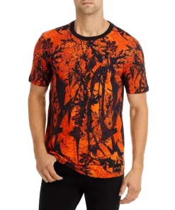 Best deal 🔔 HUGO Datural Leaf Print Tee Dark Orange 🌟