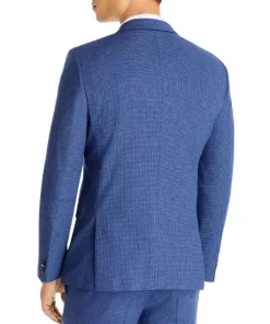 Hot Sale 🔥 HUGO Arti Tonal Micro Check Extra Slim Fit Suit Jacket Turquoise/aqua 😉 -BOSS Sales Store unnamed file 583