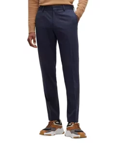 BOSS Sales Store 6 Wholesale 🎉 BOSS Hugo Boss Genius Performance Jersey Slim Fit Pants Dark Blue 💯