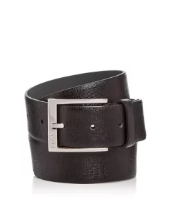Discount ⭐ BOSS Hugo Boss Men's Clo Embossed Leather Belt Black 👍