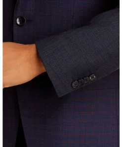 Budget ⭐ BOSS H-Huge Tonal Check Slim Fit Suit Dark Blue 👏 -BOSS Sales Store unnamed file 659