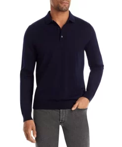 Promo 😉 BOSS Lancione Long Sleeve Polo 👚 Shirt Dark Blue 🥰 -BOSS Sales Store unnamed file 66