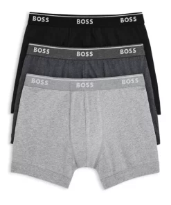 Cheapest 😉 BOSS Classic Cotton Boxer Briefs, Pack Of 3 Light Gray/ Gray/ Black 😍