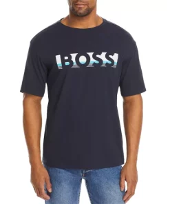 Best deal 😉 BOSS Relaxed Fit Short Sleeve Logo Tee Dark Blue ✨ -BOSS Sales Store unnamed file 684