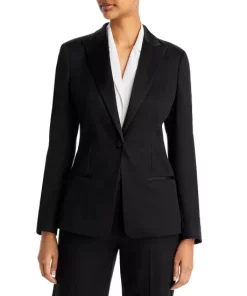 Best Pirce 👍 BOSS One-Button Tuxedo Blazer Black 🛒