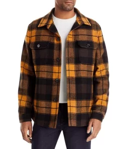 Top 10 🎉 BOSS Carper Relaxed Fit Plaid 👚 Shirt Jacket Rust/copper ❤️