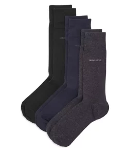 Best Pirce 🎉 BOSS Unicolor Logo 🧦 Socks - Pack Of 3 Navy/gray/black 🎁