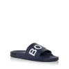 Best reviews of 🥰 BOSS Hugo Men's Bay Logo Slide 🩴 Sandals Navy 👏