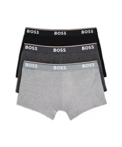 Coupon ⌛ BOSS Power Cotton Blend Trunks, Pack Of 3 Open Gray 💯