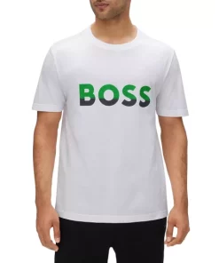 Cheapest ⌛ BOSS Logo Print Tee Bright Blue ✨ -BOSS Sales Store unnamed file 79
