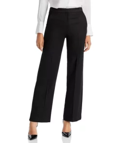 Deals 😍 BOSS Wool Tackea Wide-Leg Tuxedo Pants Black 🧨
