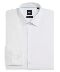 Cheap 🛒 BOSS Henry Slim Fit White 👗 Dress 👕 Shirt 🌟