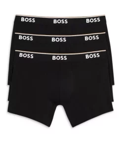Cheapest 💯 BOSS Power Cotton Blend Boxer Briefs, Pack Of 3 Black 🧨