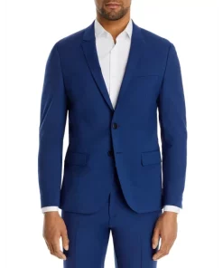 Discount 🌟 HUGO Arti Stretch Wool Extra Slim Fit Suit Jacket Blue 🧨