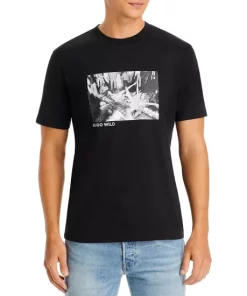 Wholesale 🛒 HUGO Dirls Short Sleeve Graphic Tee Black 🎁