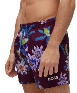 Top 10 😀 BOSS Piranha Tropical Swim Shorts Dark Purple 💯 -BOSS Sales Store unnamed file 875