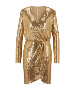 Cheap ❤️ BOSS Epalleta Sequined 👗 Dress Gold 👍 -BOSS Sales Store unnamed file 898