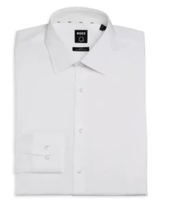 Buy 😀 BOSS Basic Solid Slim Fit 👗 Dress 👚 Shirt White ❤️