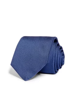 Best Pirce 👍 HUGO Micro Stitch Silk Skinny Tie Bright Blue 🔔