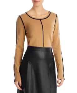 Cheapest 🔥 BOSS Fomilia Contrast Trim Sweater Iconic Camel 👍