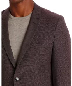 Deals 👏 HUGO Arti Micro Pattern Extra Slim Fit Suit Jacket Burgundy 🥰 -BOSS Sales Store unnamed file 96