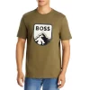 New ✔️ BOSS Tiburt 308 Logo Tee Open Green 😉